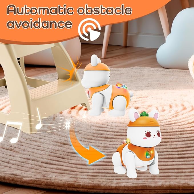 Baby Toys, Fun Tummy Time Toy for Toddlers with Music and Light, Interactive Walking Moving Sensory Toys for Infant Baby Girls and Boys, Birthday Gifts for Kids Boy Girl 3 4 5 6 7 8 Years