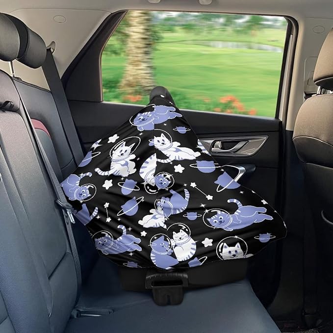 Dinosaur Car Seat Canopy Breastfeeding Cover - Multi Use Baby Stroller and Carseat Cover, All Weather Breastfeeding Covers, Boys and Girls Shower Gifts