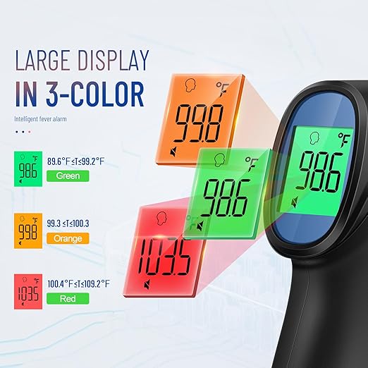Forehead Thermometer for Adults and Kids - 202 White & 2000 Black