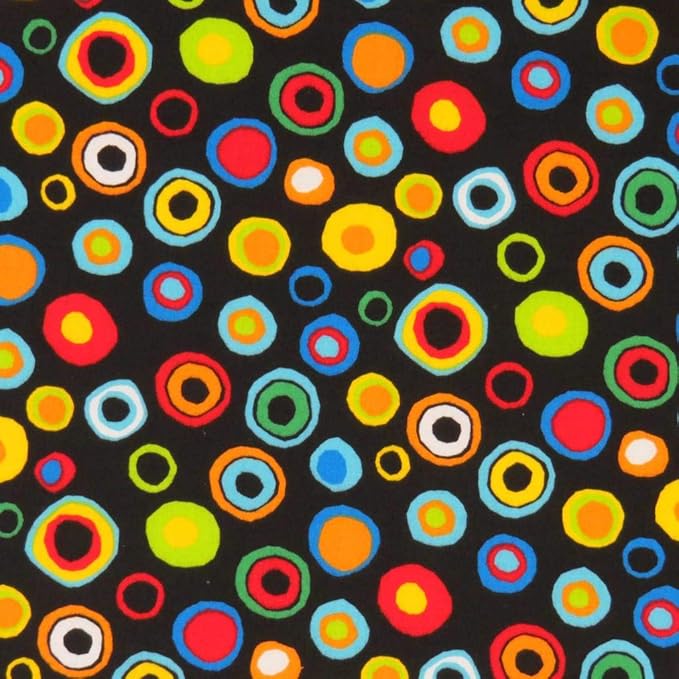 SheetWorld Baby Fitted Changing Pad Cover Sheet 16 x 33 inches, 100% Cotton Woven Sheet, Unisex Boy Girl, Colored Circles Black, Made in USA