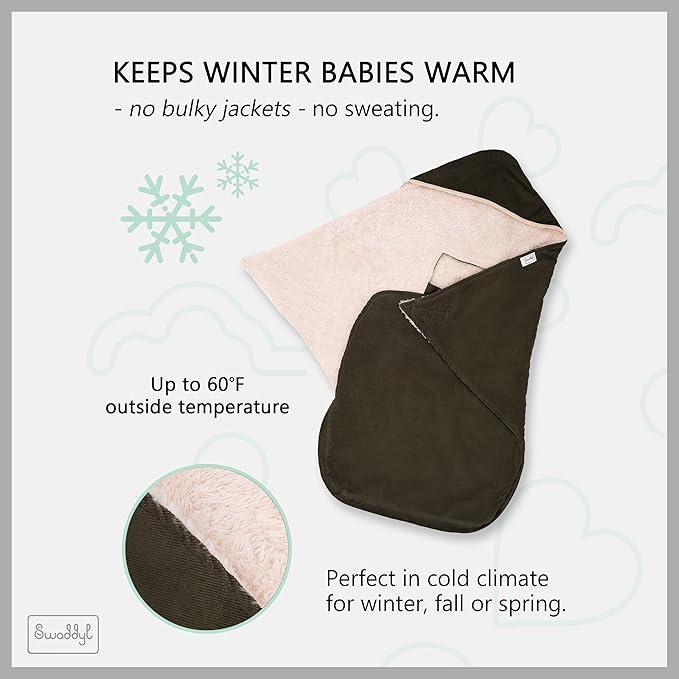 Car Seat Cover - Baby Girl Blanket for Winter - Essential Carseat Accessory