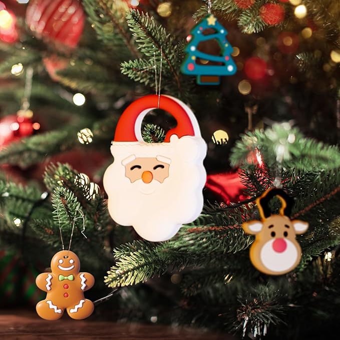 NCVI Christmas Teether, Baby Teething Toys for 0-6 6-12 Months, My First Christmas Silicone Chew Toys, First Christmas Gifts for Baby Boys and Girls, Ideal Toddlers Stocking Stuffer, Gingerbread Man