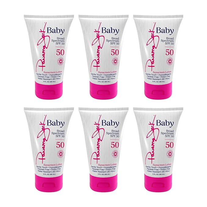 Panama Jack Baby Sunscreen Lotion - SPF 50, Broad Spectrum UVA/UVB Protection, Hypoallergenic, PABA, Paraben, Gluten & Cruelty Free, 3 FL OZ (Pack of 12)