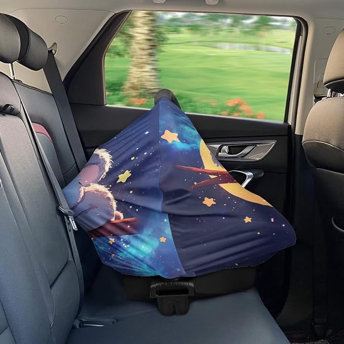 Youngerbaby Koala Galaxy Nursing Cover Breastfeeding Soft Infant Carseat Canopy Stretchy Breathable Cover for Stroller High Chair Shopping Cart Canopies
