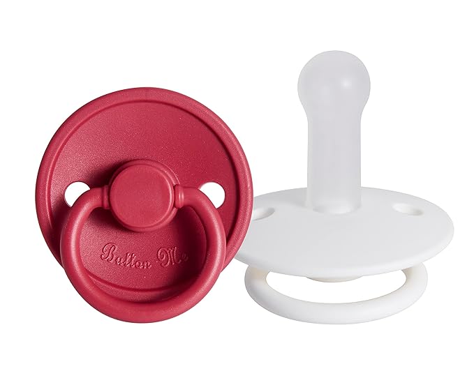 ButtonMe Premium Soft Silicone Pacifiers 6-18 Months BPA Free Baby Pacifier - 2-Pack of Comfortable & Stylish Baby Pacifiers 6-18 Months for Baby Boy & Girl - Hospital-Grade Silicone Baby Pacifiers