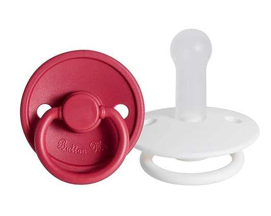 ButtonMe Premium Soft Silicone Pacifiers 6-18 Months BPA Free Baby Pacifier - 2-Pack of Comfortable & Stylish Baby Pacifiers 6-18 Months for Baby Boy & Girl - Hospital-Grade Silicone Baby Pacifiers