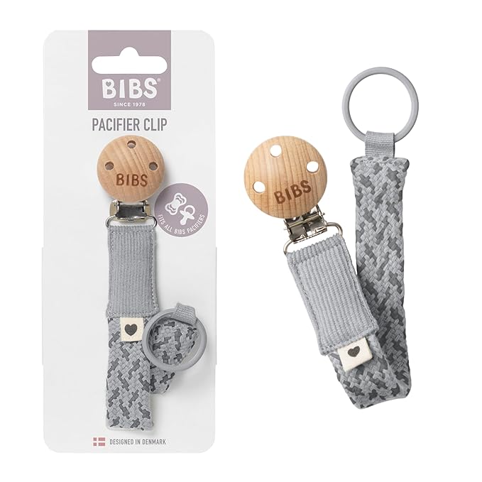 BIBS Paci Braid | Made in Denmark | Cloud/Iron | ONE Size