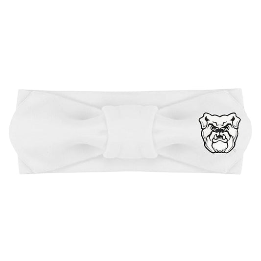 Creative Knitwear Butler Bulldogs Infant Girls White Striped Hair Knot Headband Embroidered Logo - Size Newborn - 4T