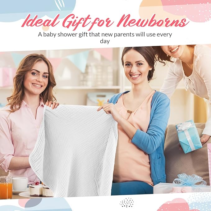 Hahafelt 6 Pcs Muslin Hooded Bath Towels Washcloths and Bibs Set, Muslin Cotton Baby Towels Absorbent Hooded Blanket Towel Infant Bibs for Boys Girls Newborn Infant Essentials(Pink, Light Pink)