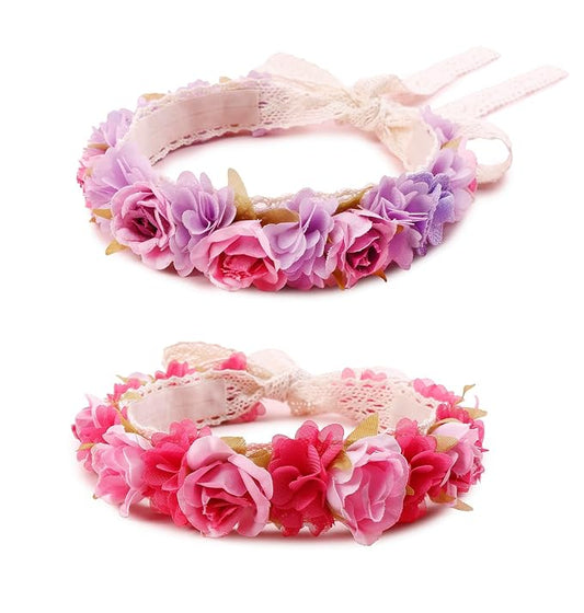 New Model Children Girl Lace Headbands Lace Flower Hairbands 2pcs Hair Accessories Gift for Children (lace-8)
