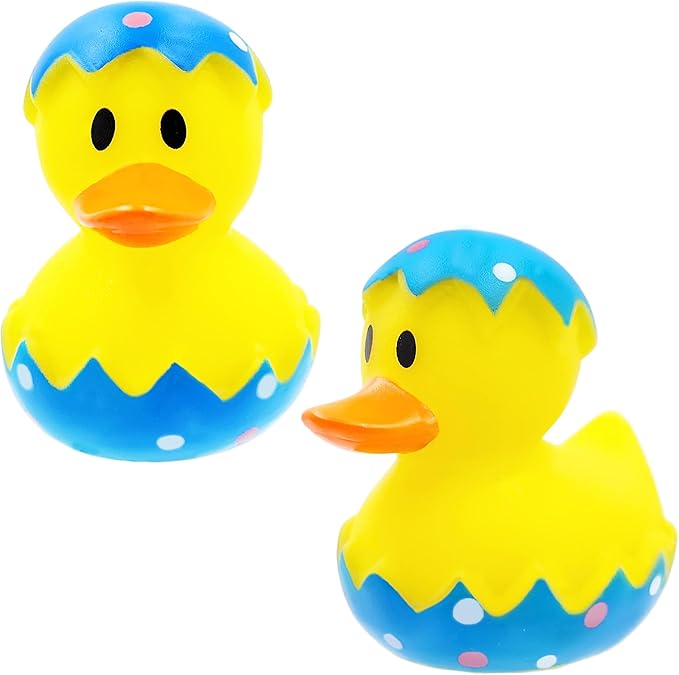 The Dreidel Company Happy Easter Rubber Duck Toy Bunny Rabbit Duckies for Kids Easter Eggs, Bath Birthday Gifts Baby Showers Summer Beach and Pool Activity, 2" (400-Pack)