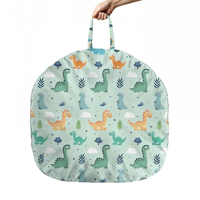 Green Cartoon Dinosaur Baby Lounger Cover Removable Soft Comfortable Slipcover for Infant Lounger Pillow Cover Easy to Use and Dustptoof