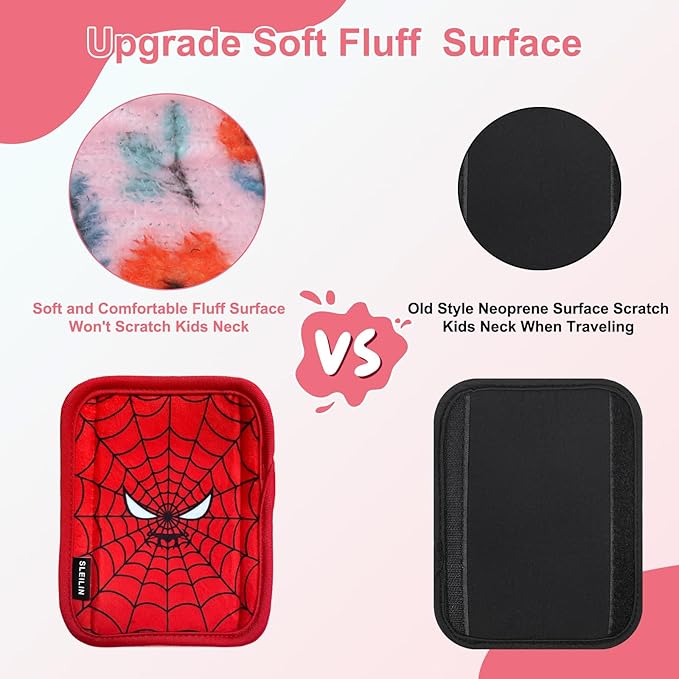 3 Pcs Car Seat Straps Shoulder Pads Suit for Kids : Ultra-Soft Child Car Seat Strap Covers, Kids Car Seat Strap Pads, Cute Plush Printed Seat Belt Covers, Hip Support, for Pushchair, Baby Stroller