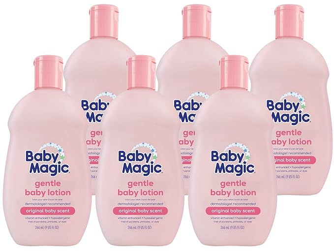 Baby Magic Gentle Baby Lotion Vitamins & Aloe, Original Baby Scent, 6 Count