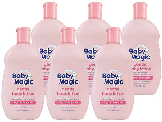 Baby Magic Gentle Baby Lotion Vitamins & Aloe, Original Baby Scent, 6 Count