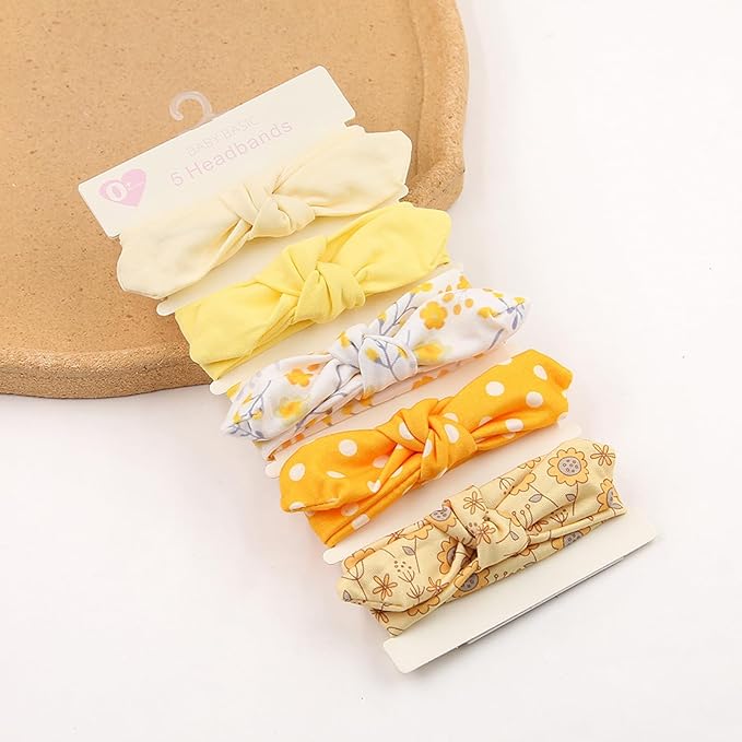 KIDOCHEESE Baby Headbands Soft Stretchy Baby Girl Bows Newborn Infant Toddler Headwrap Hair Accessories