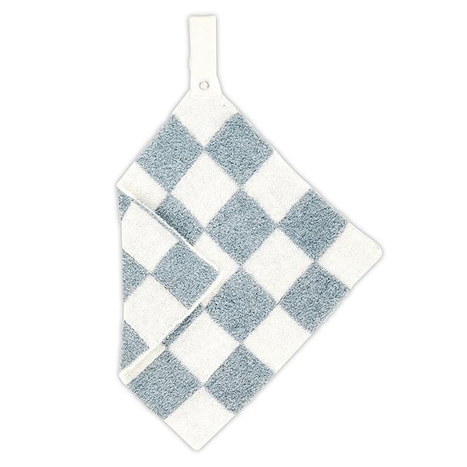 Stephan Baby Plush Blankets - Soft Absorbent Blankie with Paci-Clip for Pacifiers and Teething Toys, 9" Square, Checkerboard