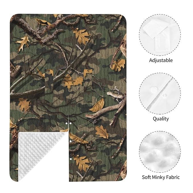 Camouflage Leave Baby Car Seat Canopy and Nursing Cover for Breastfeeding Multi-Use Cover Lightweight Infant Stretchy Carrier Carseat Winter Cover for Newborn Girls Boys