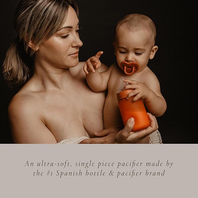 Color Essence SX PRO Silicone Baby Pacifier 1Pk, Made with 100% Soft Silicone, Baby Essentials Perfect for Breastfeeding Babies, Designed in Spain, 0-6 Mths, Jungle Green