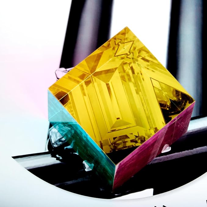 Original Optical Color Cube (40mm) - Cyan, Magenta & Yellow Subtractive Color Mixing- The Mesmerizing Sensory Object for Kid Elderly Teens and Adult