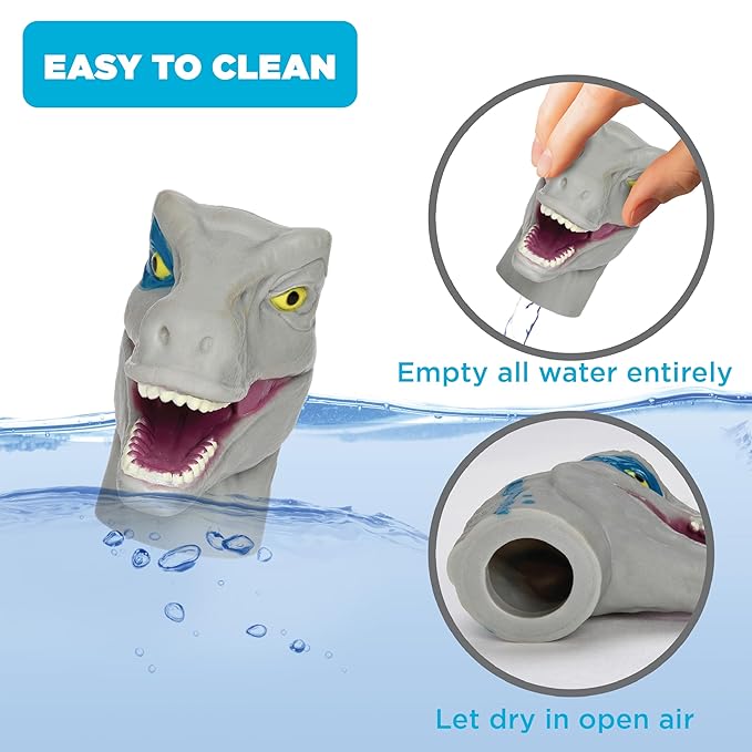 NBC Universal Jurassic World Bath Finger Puppets, 10 Pc - Party Favors, Educational, Bath Toys, Story Time, Beach Toys, Playtime, Stocking Stuffer