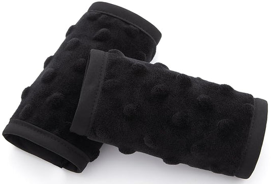 Pro Goleem Car Seat Strap Covers for Babies Unisex Soft Car Seat Strap Shoulder Pads for All Car Seats, Stroller, Pushcar, Small Size Designed for Newborn, Black