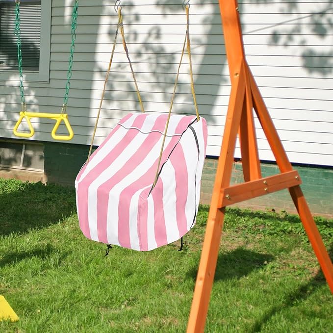 okcool Outdoor Toddler Swing Seat Cover for Little Tikes Baby Swing Seat,Outdoor Baby Swing Cover,A Wide Selection of Cute Colors and Patterns,Pink