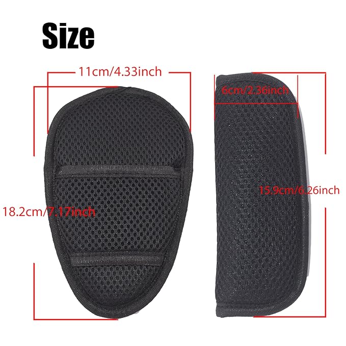 3 in 1 Car Seat Strap Covers, Stroller Belt Covers for Baby Kids, Baby Shoulder Strap and Crotch Harness Pads, Car Seat Strap Covers for Car Seats, Pushchair, Stroller Belts (Black)