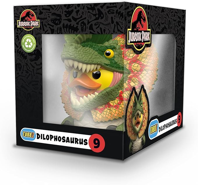 TUBBZ Boxed Edition: Jurassic World Rebirth - Dilophosaurus Cosplaying Rubber Duck Vinyl Figure