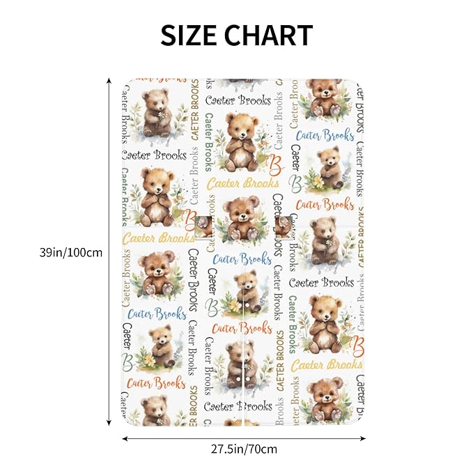 Personalized Baby Car Seat Cover Winter Custom Minky Carseat Cover Boy Girls with Name Bear Carseat Canopy Customized Car Seat Canopy Infant Carrier Covers Nursing Cover Toddler Blanket