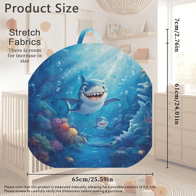 Newborn Lounger Cover, Reusable Newborn Lounger Cover Newborn Lounger Pillow Cover Comfortable Baby Lounger Slipcover Soft Infant Lounger Cover for Baby Boys Girls Shark