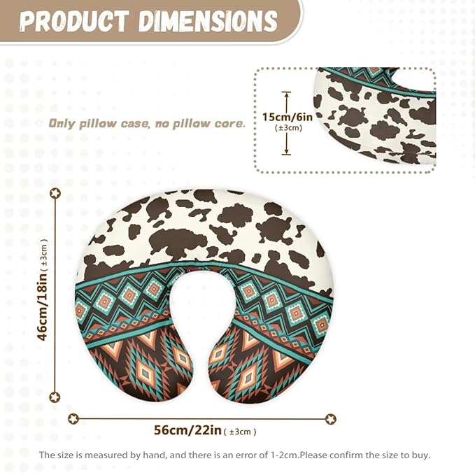 Cow Print Carseat Canopy Set Aztec Breathable Breastfeeding Covers Multi-use Breastfeeding Pillow Cover Newborn Registry & Shower Gift for Baby