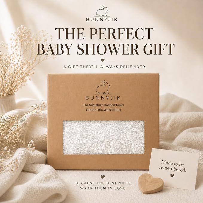 Organic Hooded Towels - Certified Organic Cotton, Long Stable Luxurious Turkish Organic Cotton, Plush Towels for Newborn (Little Lamb, 35×35" — Baby/Toddler Size (6 Months–Toddler))