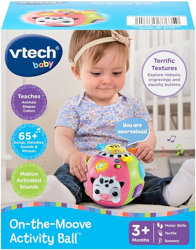 VTech Baby On-the-Moove Activity Ball with Textures, Pink