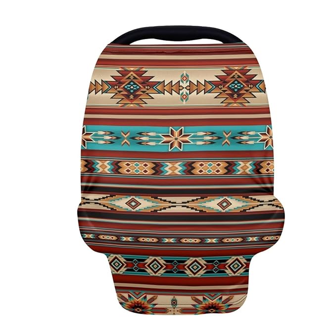 Aztec Nursing Cover for Breastfeeding,Soft & Breathable Privacy Poncho Multi-Use Feeding Shawl Comfortable & Portable Navajo Privacy Car Seat Cover Cover for Babies