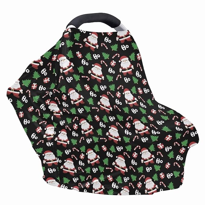 AFPANQZ Christmas Santa Breastfeeding Nursing Cover Carseat Canopy for Babies Infant Newborn Stroller Cover Breastfeeding Scarf Baby Shower s for Boys and Girls