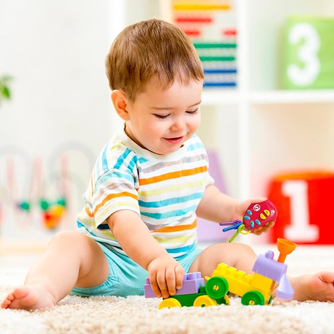 Lollipop Kids Car Keys Sensory BabyToy: Teething Keys, Baby Rattle, All in One! Sensory Toys for Babies and Toddlers. Adventure Ready Batteries Included
