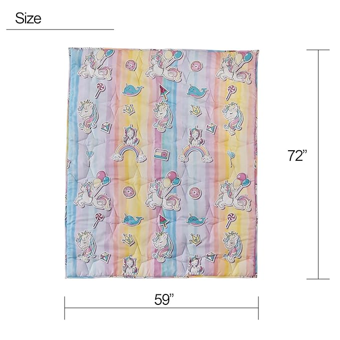 Baby Play Mat for Floor,72"×59"Thicken Ultra Large&Soft Playmat,Washable Playpen Mat Non-Slip Baby Crawling Mat for Babies Floor Tummy time(Unicorn)