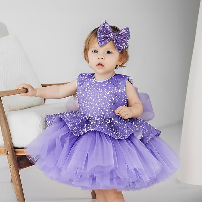 Hair Clip with 5 inches Sequins Large Bow Alligator Hair Accessory for Girls, Women, Teens, Babies Gift, Deep Purple