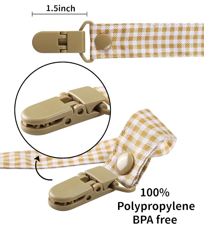 CutiePlusU Adult Pacifier Clip Adult Size Anyard Holder Clips 2 Pack-Animal Paradise 1