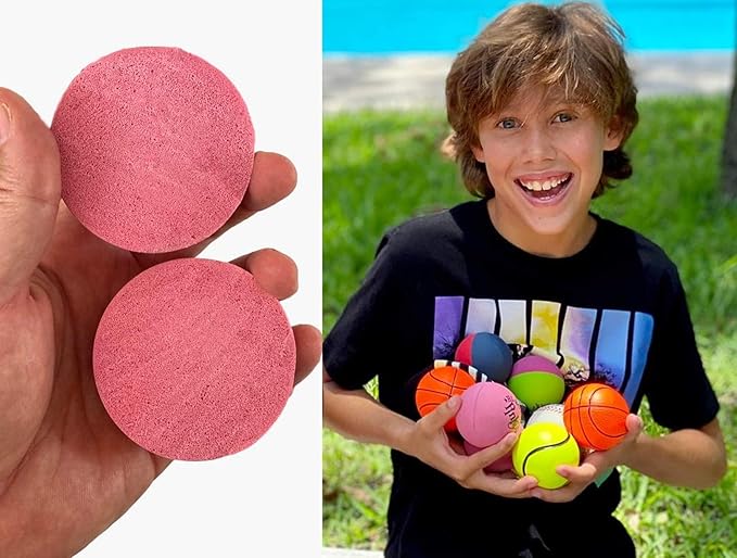 JA-RU Hi Bounce Pinky Ball (24 Balls) – Solid Pink Rubber Bouncy Balls for Kids, Outdoor Playground Toys, Stress Relief Toy & Massage Balls, Bulk Party Favors & Classroom Prizes. 976-24p