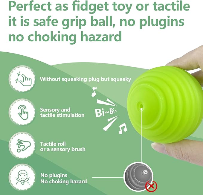 Sensory Balls for Baby Rattle Ball Toys, Massage Stress Relief Textured Multi Balls, Infant Teething Ball Sensory Toys for Babies, 7 Pieces