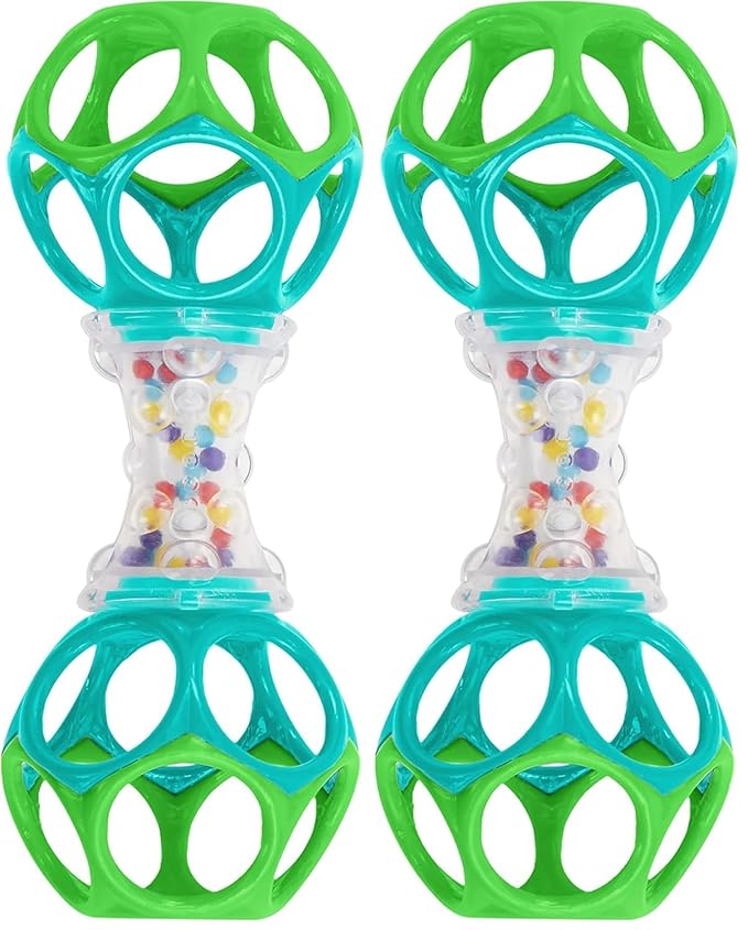 Bright Starts Oball Shaker Rattle | Newborn+ | Pack of 2