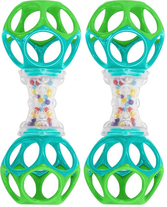 Bright Starts Oball Shaker Rattle | Newborn+ | Pack of 2