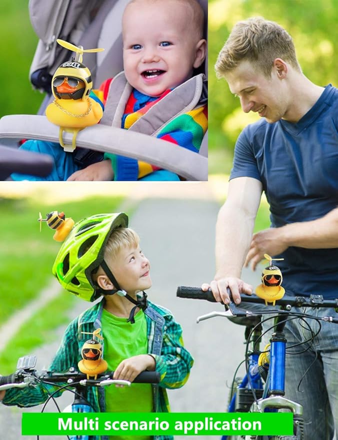 Rubber Duck Patos para jeeep Lights Christmas Duck Cart Marine Duck Cool Companion Toy Squeaky Glasses Rubber Ducks Funny (Stars and Stripes + Little Yellow Duck)