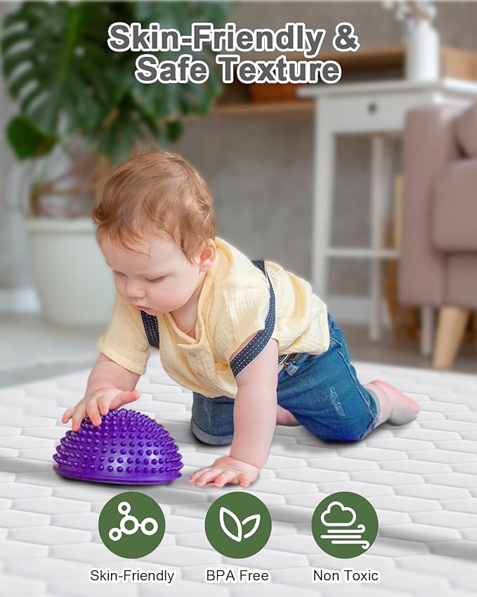 TINYHARBO Premium Foam Baby Play Mat 50" x 50" with Removable Cover, Extra Thick Padding Playpen Mat, Non-Slip Floor Mat, Stylish & Easy to Clean for Crawling Baby, Infants & Toddlers, Grey