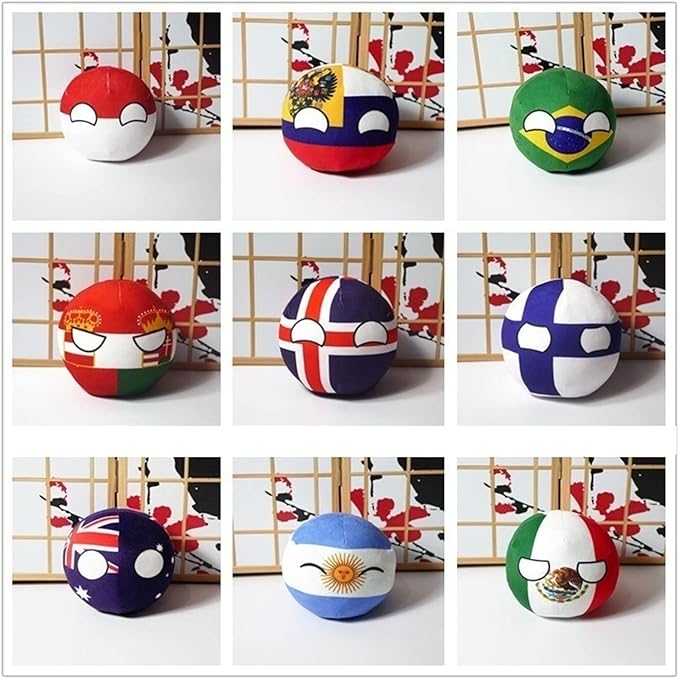 7.9in,Polish Ball, Countryball ，Germany，Canada, United Kingdom, France, Country Ball, Anime Cosplay, Countryballs (Color : East Germany, Size : 20cm)