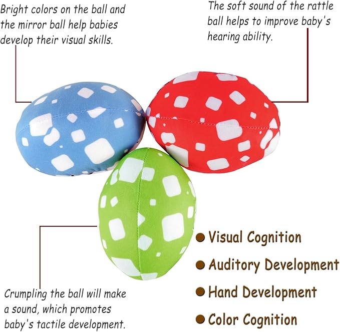 The Replacement Balls (for Mamaroo Swing) Offer More Interaction and Reversible Ball Options to Complement The Multi-Coloured with MamaRoo Cradle in a Set of 3 Balls ﻿