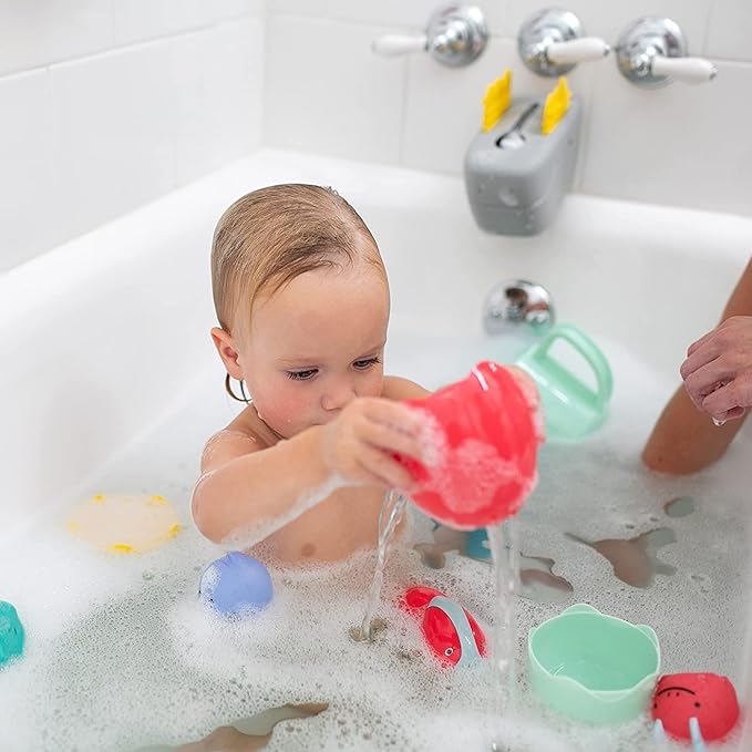 Dr. Brown's Baby and Toddler Toothbrush, Green and Orange Dinosaur 2-Pack 1-4 Years, CleanUp Float & Hatch Dino Eggs Bath Toy, 6m+, Dino-Soft Baby Bath Spout Cover, BPA Free, Certified Plastic Neutral