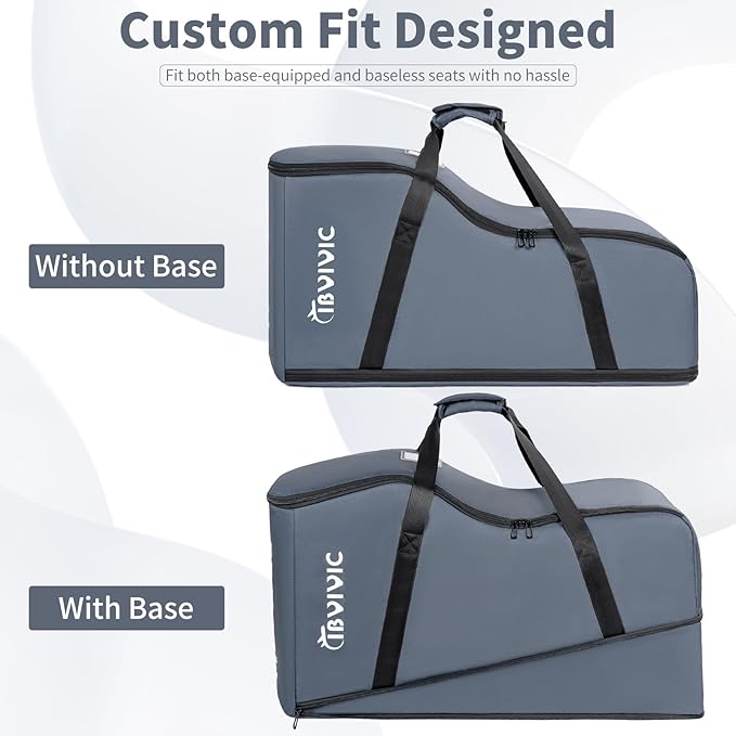 IBVIVIC Car Seat Travel Bag Compatible with UPPAbaby Aria and Mesa, Infant Car Seat Travel Bag Car Seat Cover for Airplane Travel (Grey)
